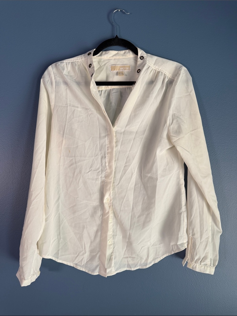 Michael Kors White Button-Up Blouse